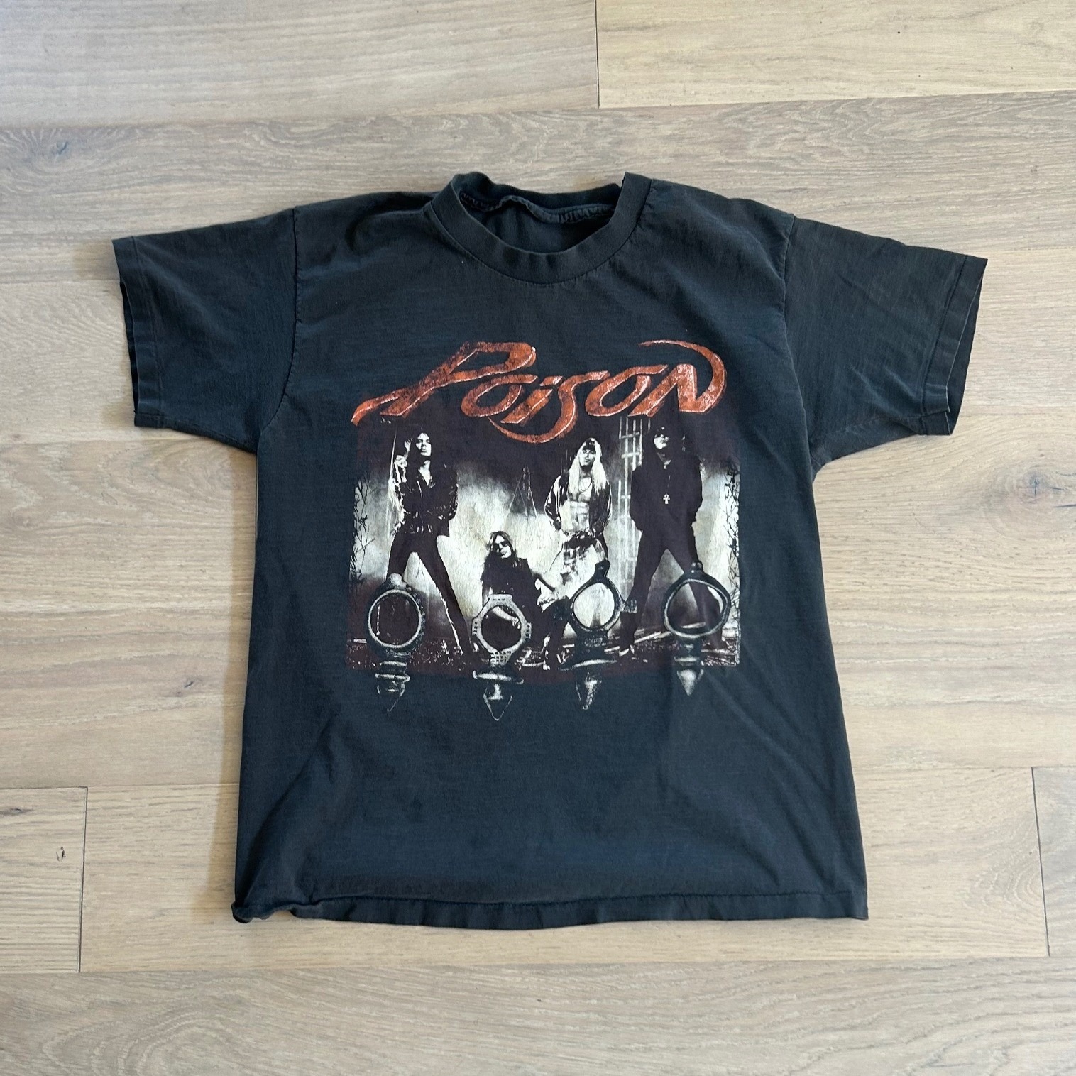 Vintage Poison Native Tongue World Tour 93 Band Shirt Black 1990s Rock Tee
